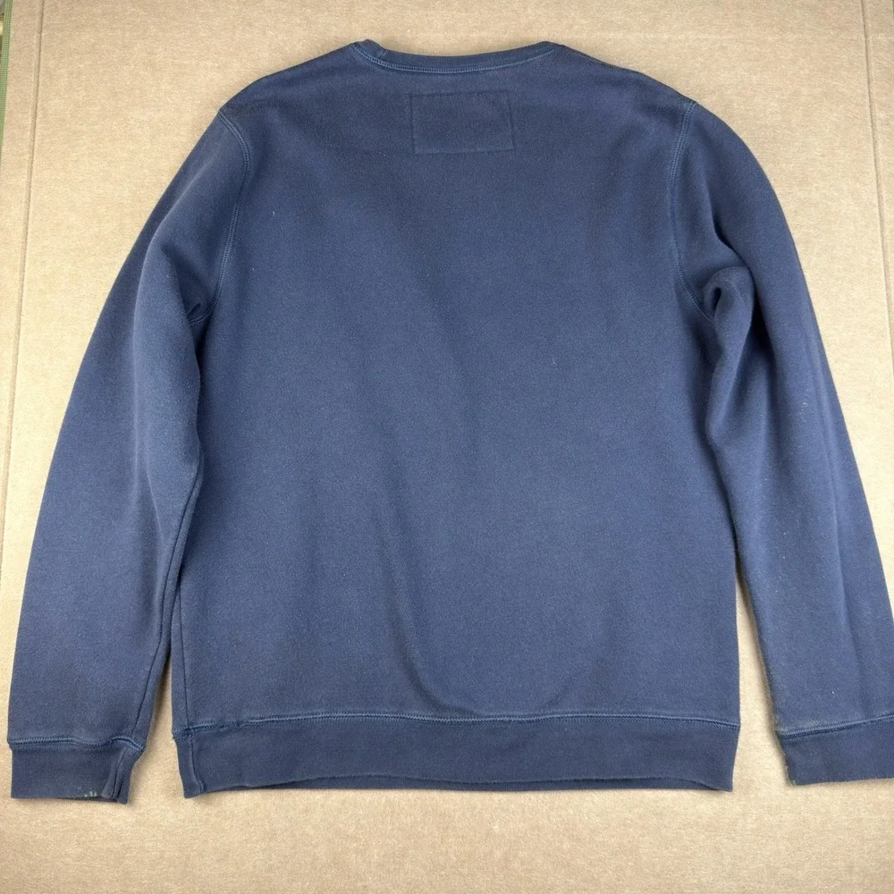 University T Fightin' Irish Mens L‎ Blue Crewneck Sweatshirt Notre Dame Mascot